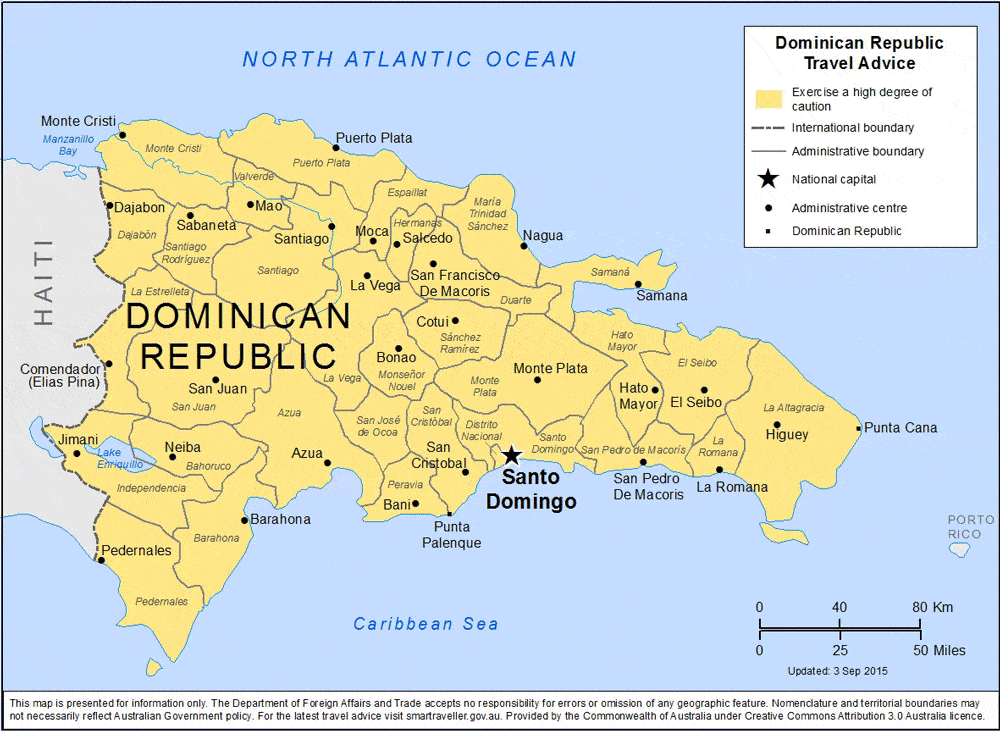Dominican Republic Punta Cana map