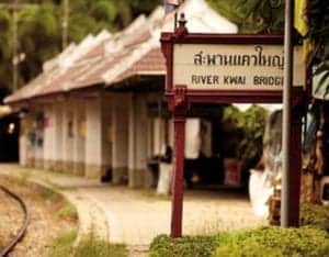 River town bridge is a Thailand vacation by train spot.