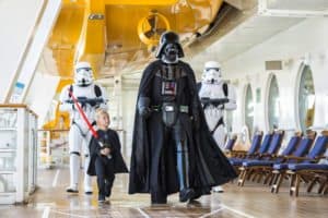 Darth Vader and Darth Vader enjoy a Disney cruise.