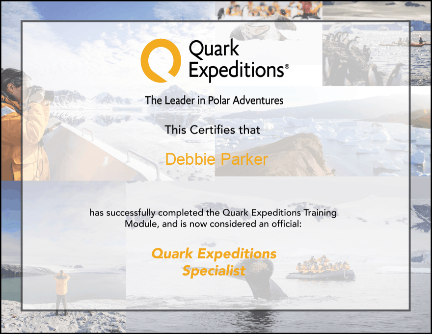 Meet Debbie Parker from Quark expeditions.