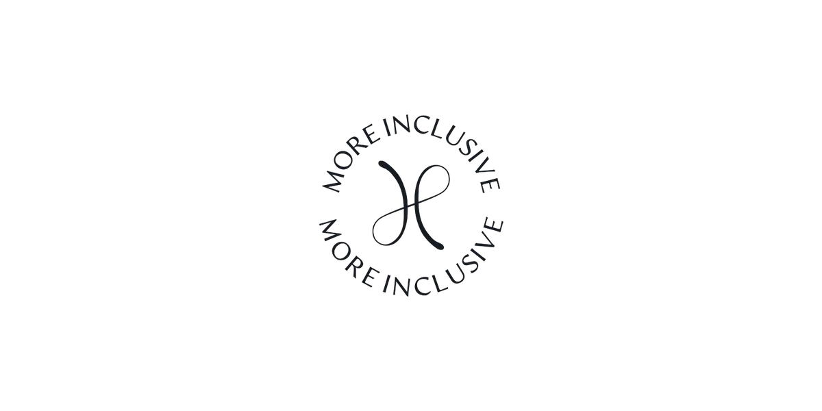 A circular logo with a sword and snake design in the center, surrounded by text, embodying the spirit of being MORE INCLUSIVE™.